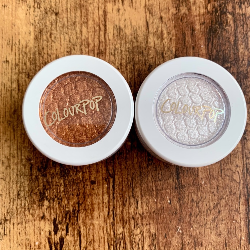 Colourpop shadow bronze rose gold and white